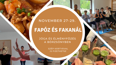 Fapóz és Fakanál – jóga és élményfőzés a Börzsönyben – 2026. november 27-29.